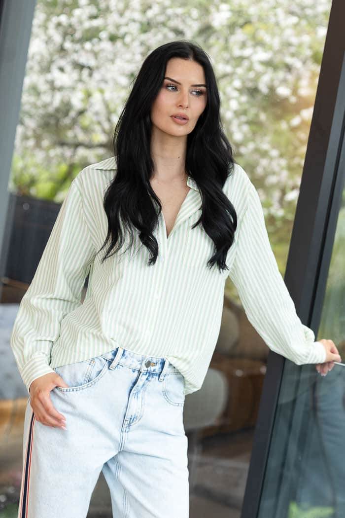 Ollie Shirt - Mint Stripe