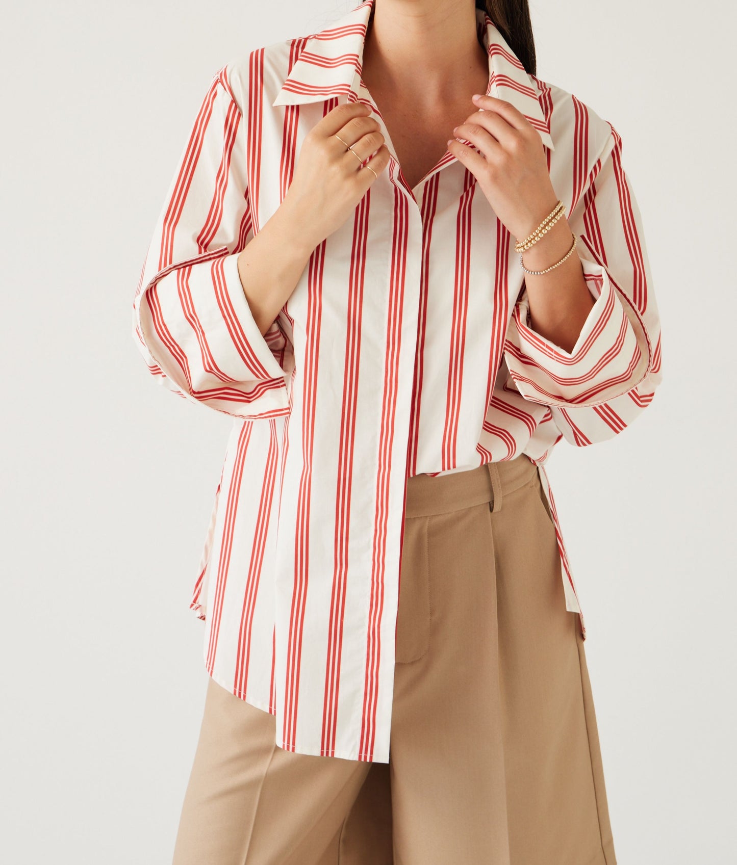 Mark Shirt - Cherry Stripe