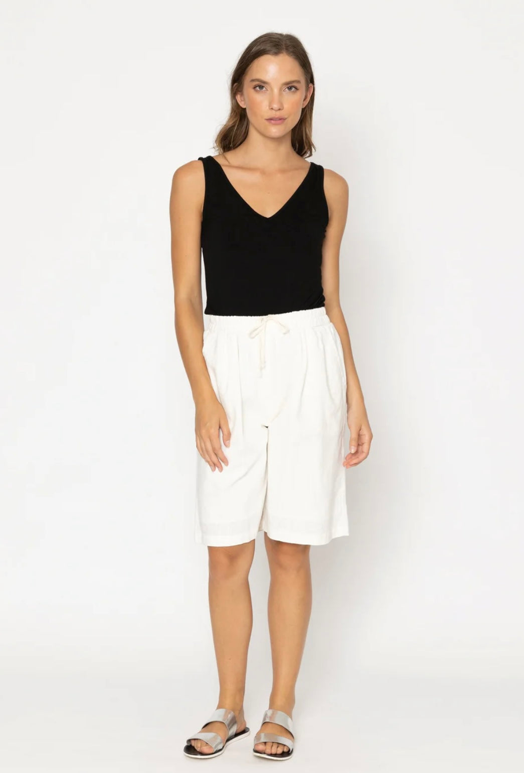 Ford Ramie Linen Shorts - Winter White