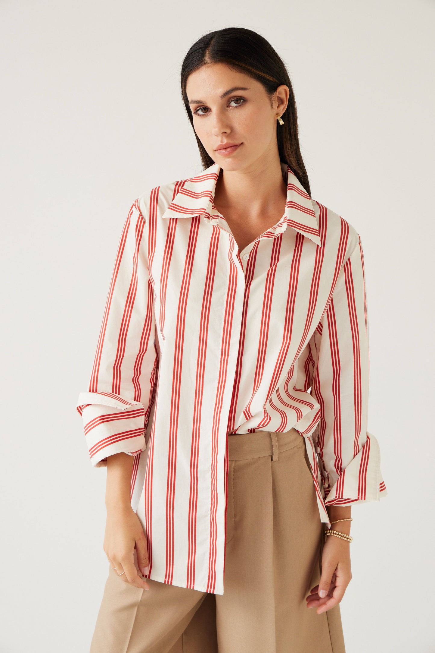 Mark Shirt - Cherry Stripe