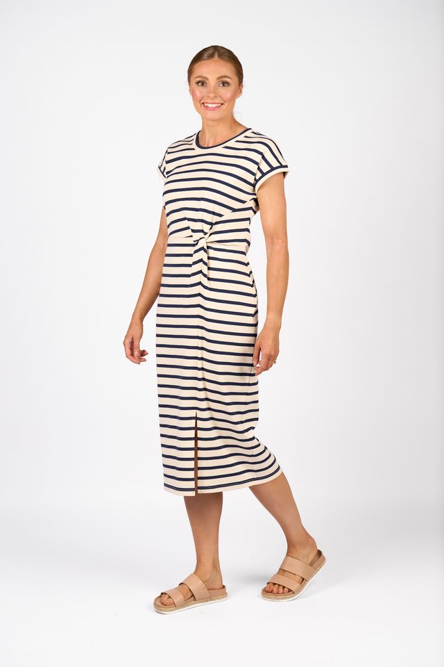 Parker Dress - Cream/Ink