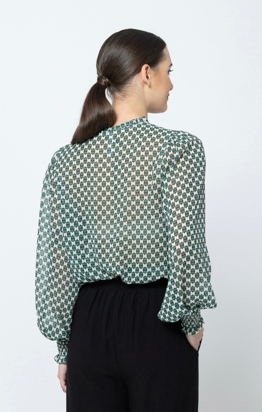 Movement Blouse - Forest Geo