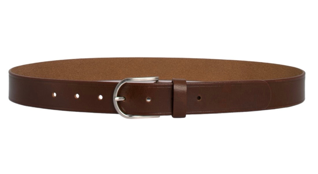 Sarah Leather Belt - Dark Tan