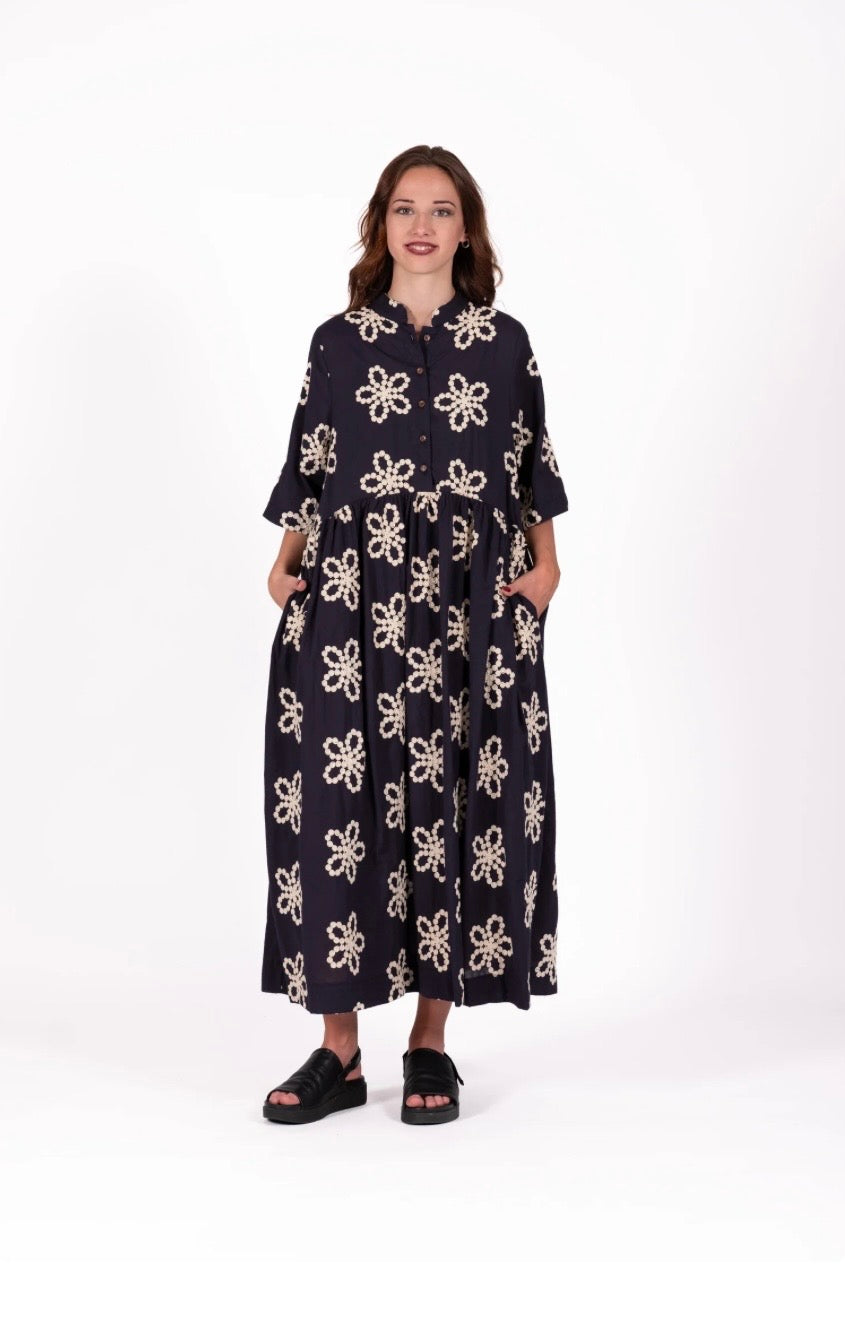 Brylee Dress - Embroidered Field