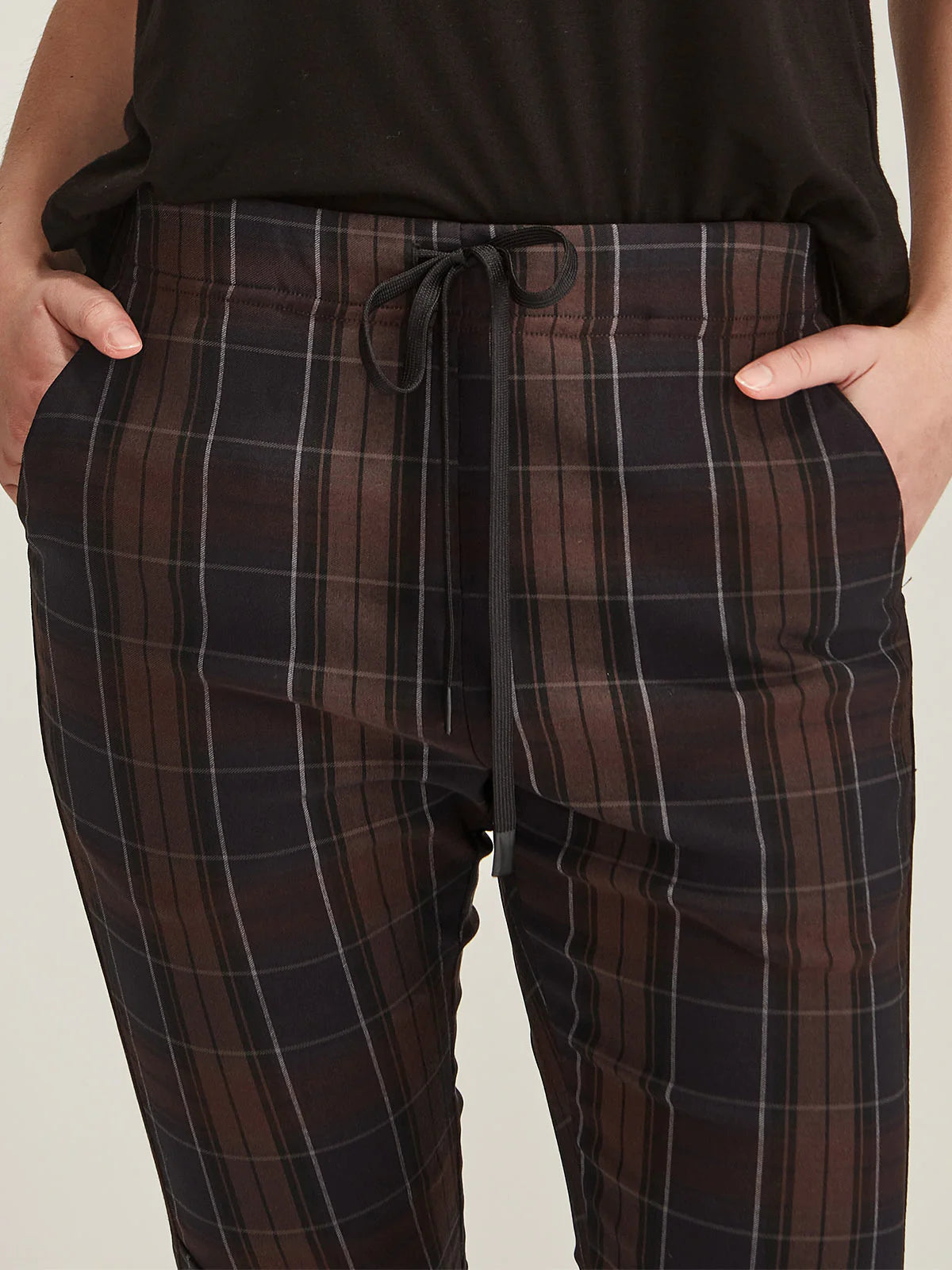 Plaid Emily Jogger - Chocolate Plaid