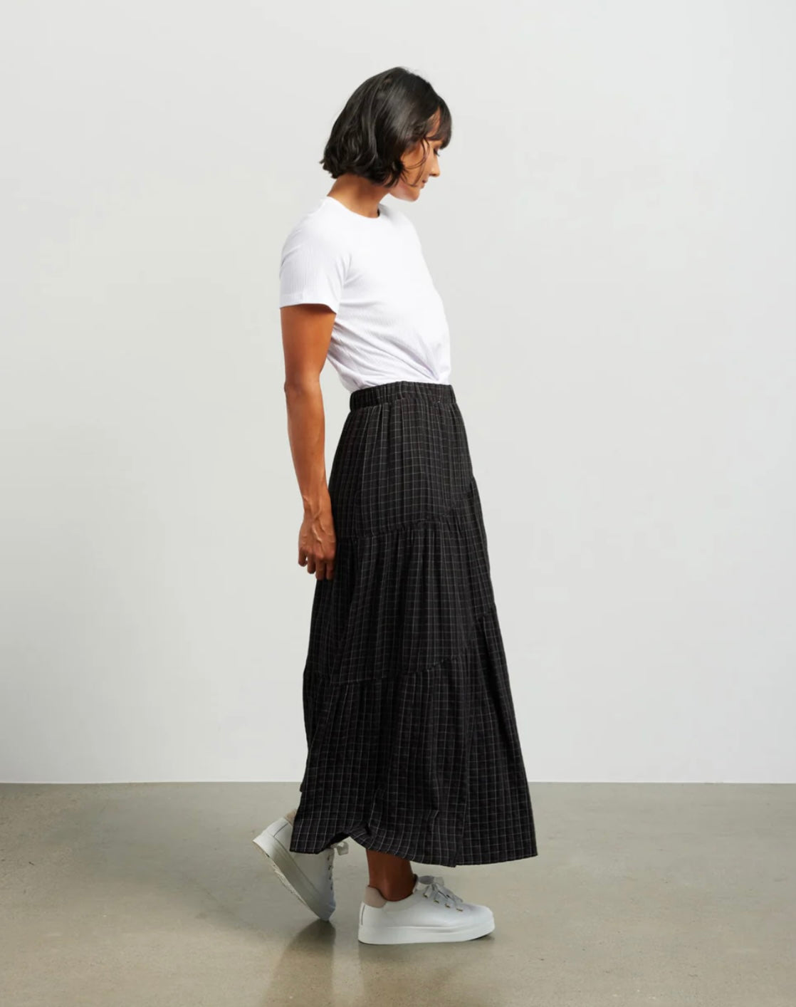 Harper Skirt - Black Plaid