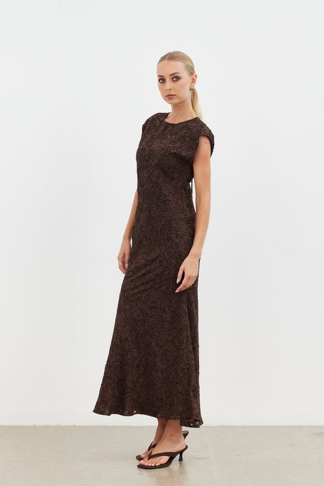 Amani Maxi Dress - Coffee Bean