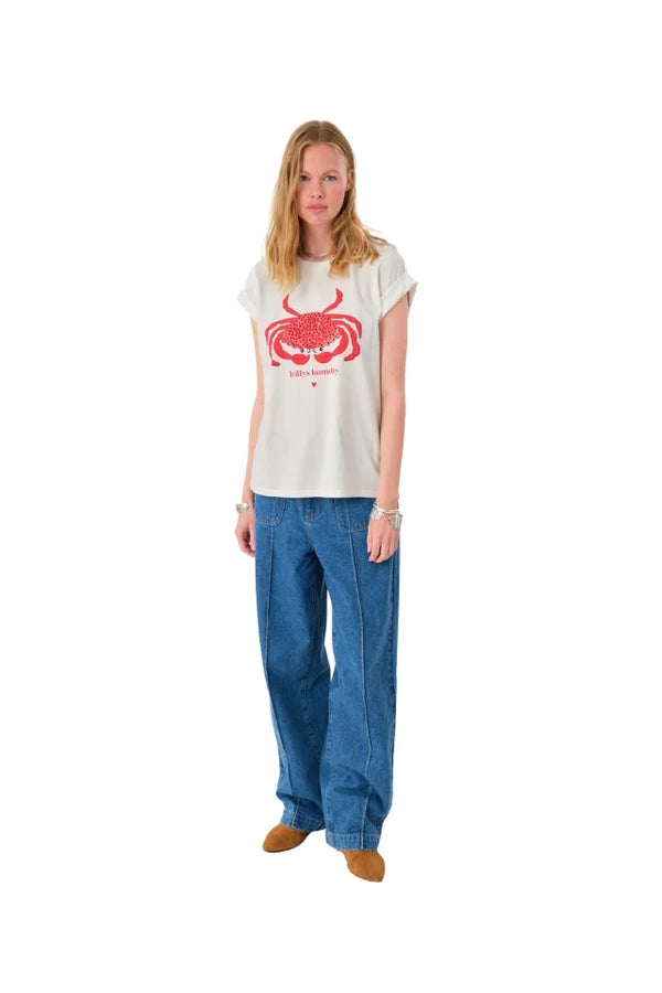 Romall Crab Tee - White