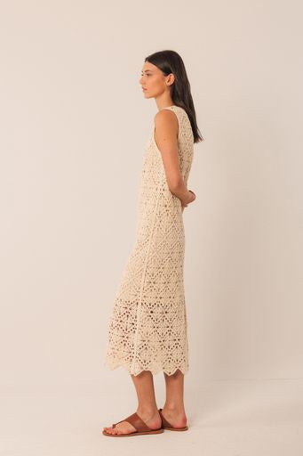 Crochet Midi Dress - Crudo