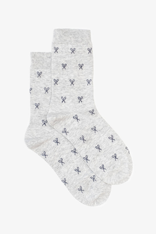 Silver Bows Sock