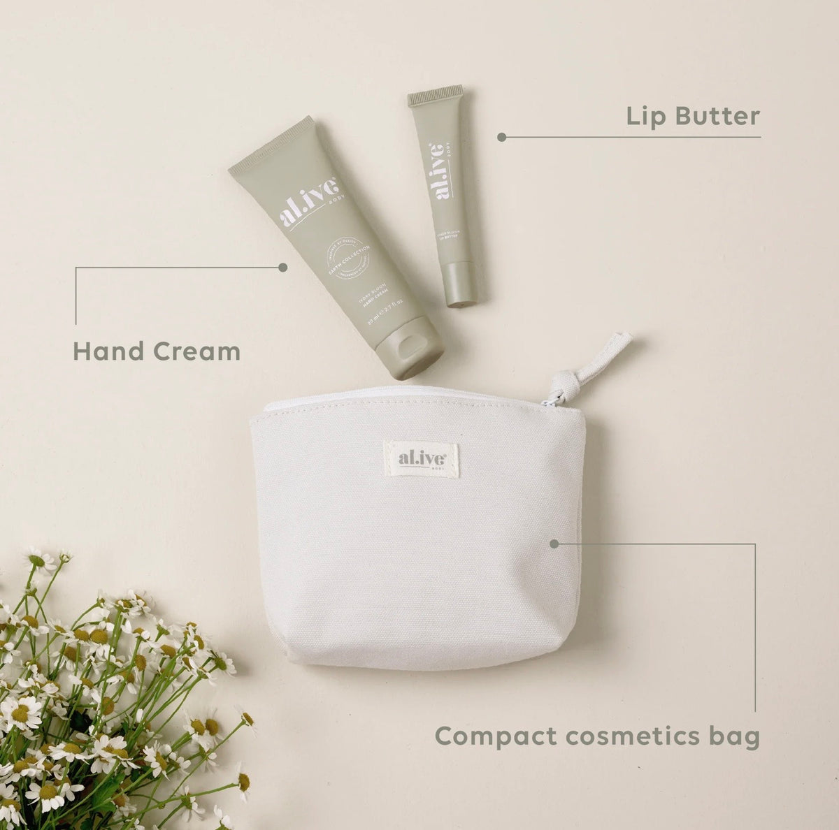 al.ive -  Ivory Bloom - Hand & Lip Set