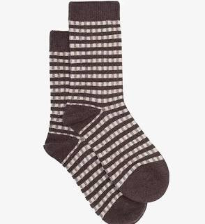 Cocoa Gingham Sock