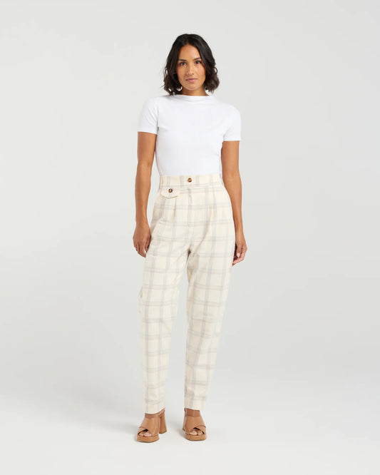 Sarah Pant - Duckegg Plaid