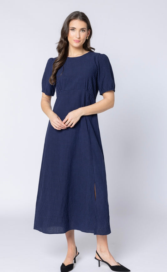 Maya Dress - Ink Check