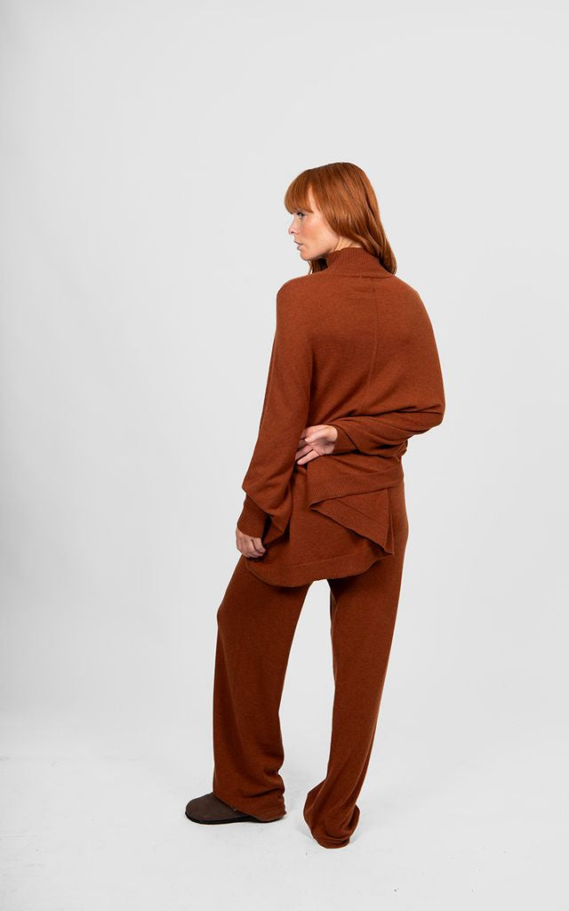 Poncho Pullover - Cognac