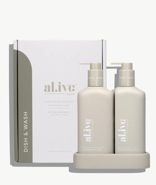 al.ive Kitchen Duo - Lemon & Pomegranate- Water Melon & Lime - Dishwashing Liquid/Hand Wash