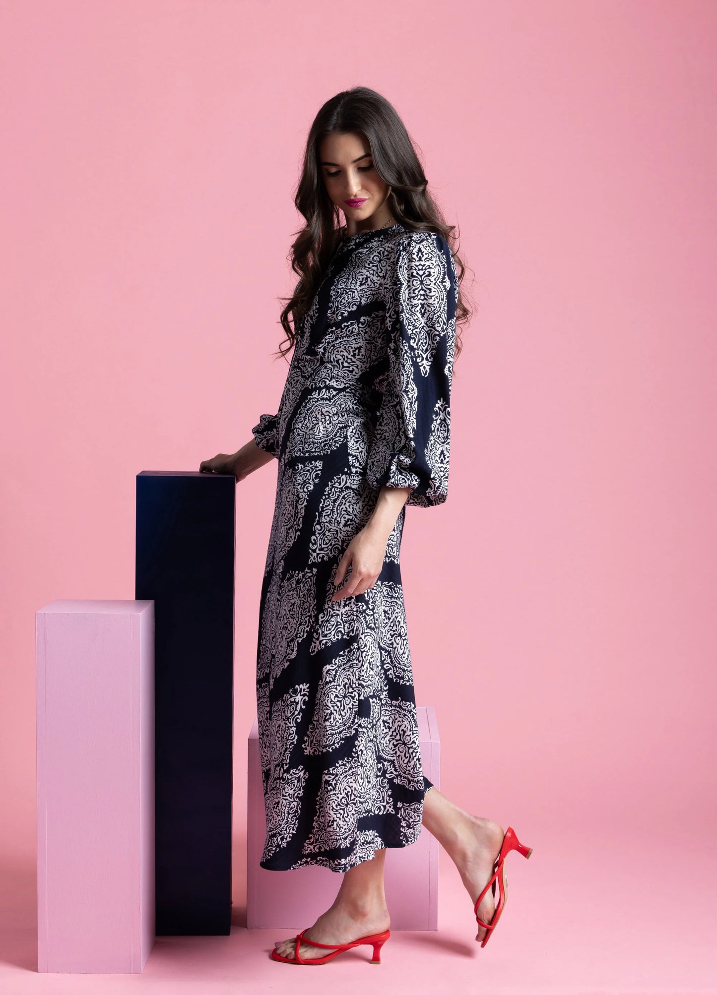 Elegant Dress - Navy Whisper