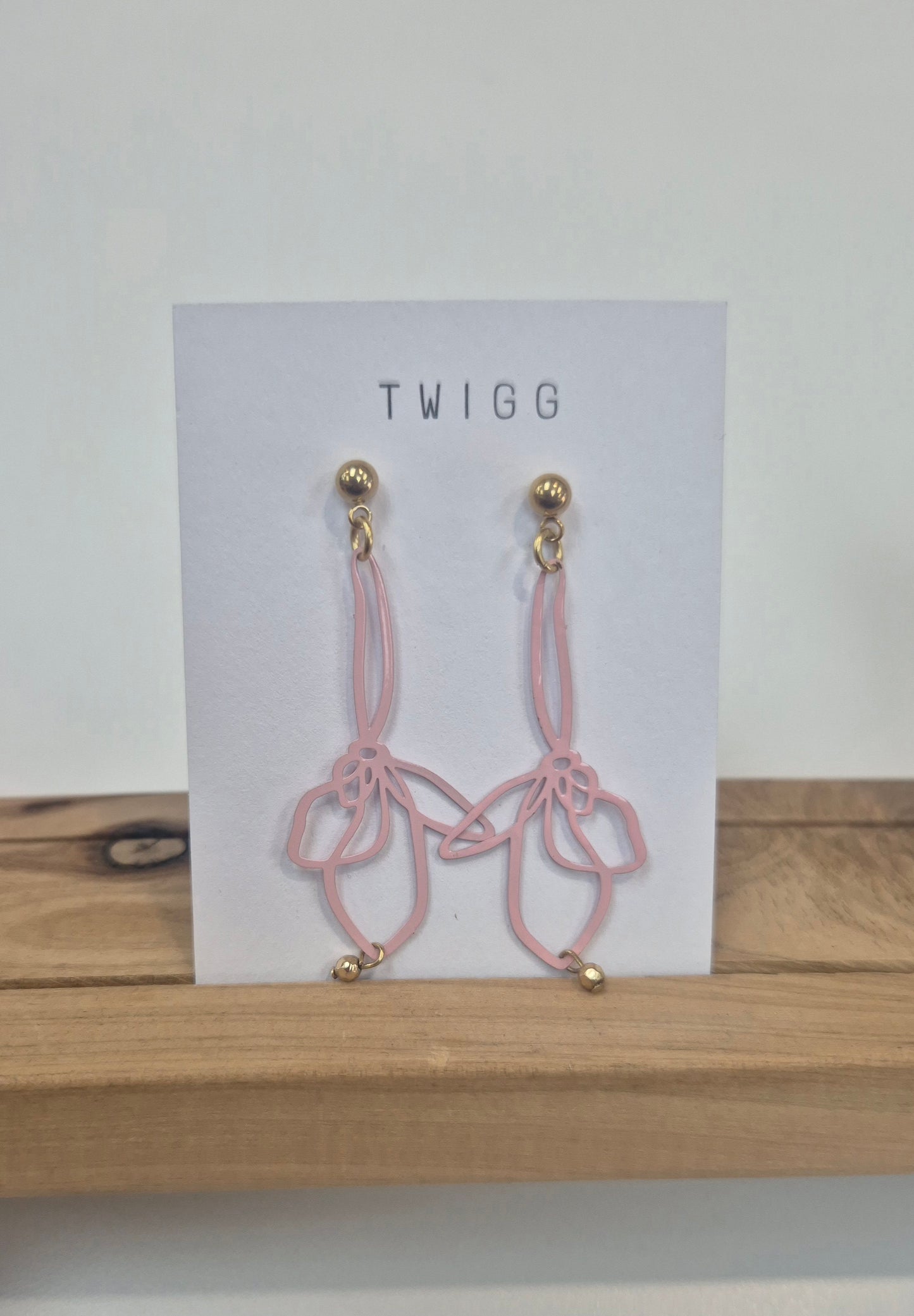 Outlines Earring - Pink/Gold