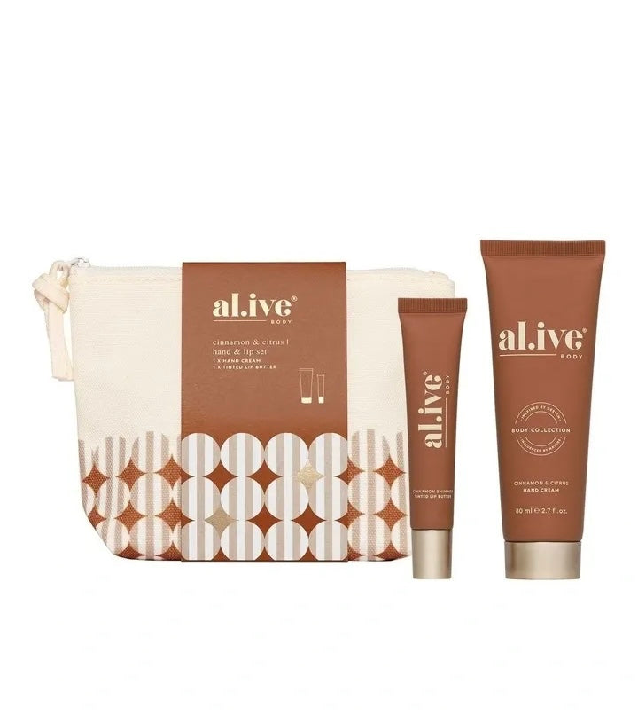 al.ive - Hand & Lip Set - Cinnamon & Citrus