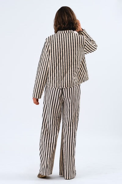 Rita Pants - Black/Cream Stripe