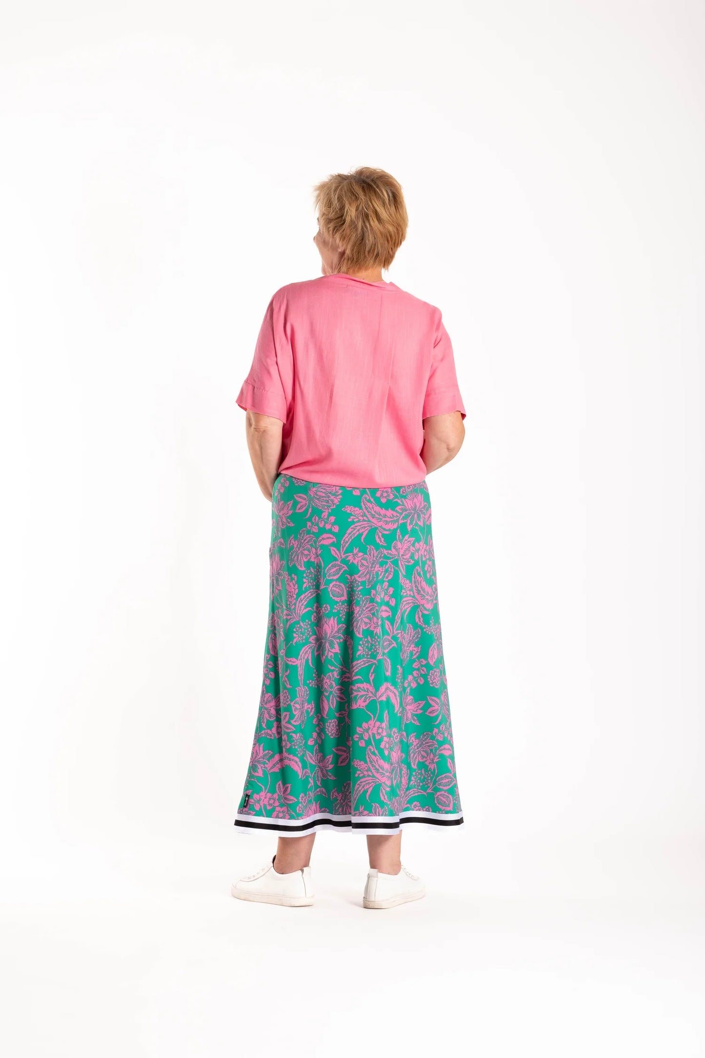 Bias Skirt - Pink Jungle