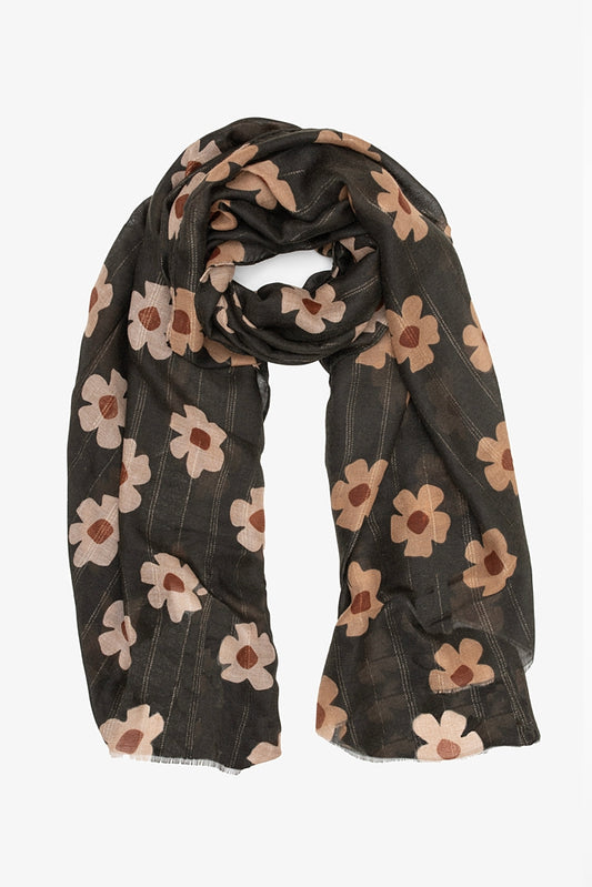 Khaki Scarf - Blooms