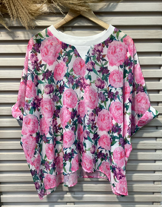 Lola Top - Floral/White