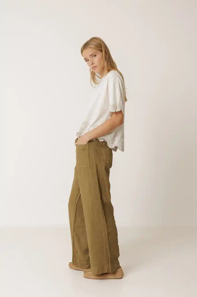 Linen Pants - Khaki