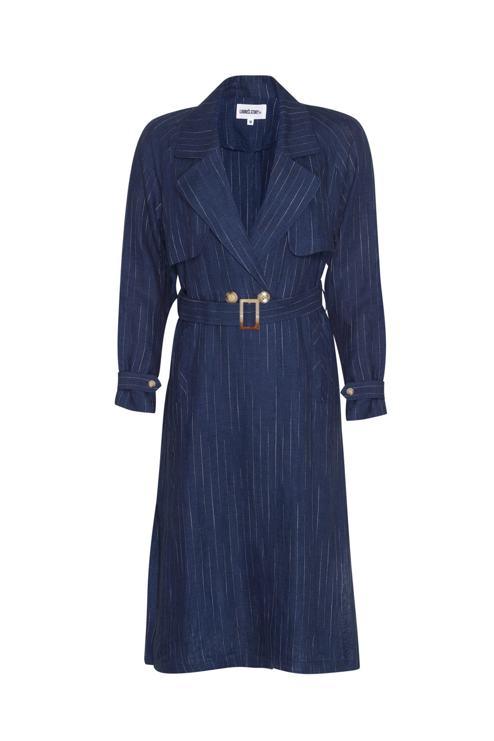 Chianti Trench Coat - Denim Blue