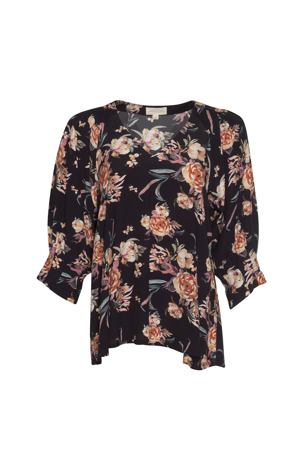 Peony Princess Top - Black Multi