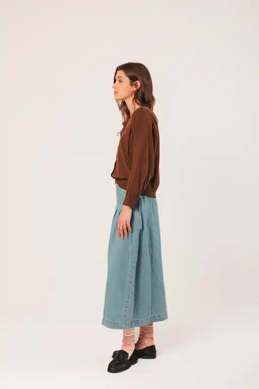 Button Up Cardy - Tobacco