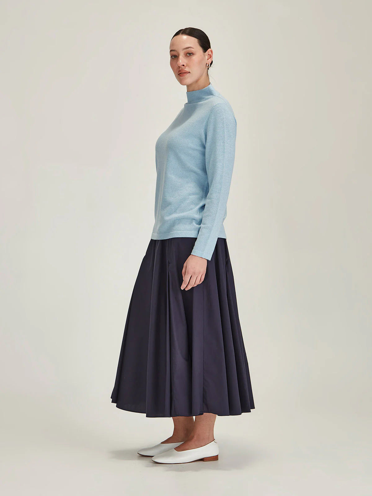 Tasmin Funnel Neck - Air Blue