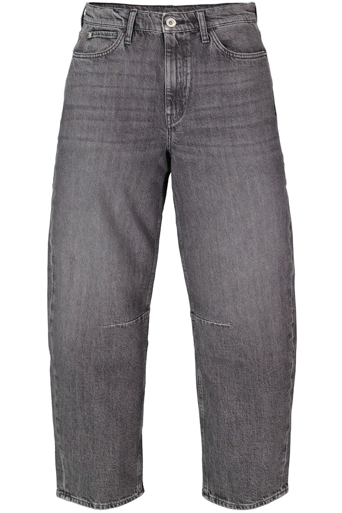 Chyla Barrel Fit Jeans - Dark Used Washed Black