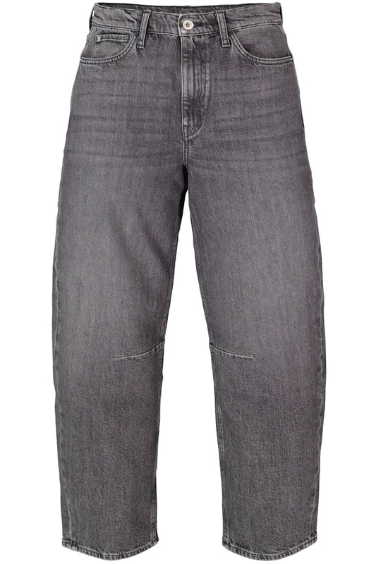 Chyla Barrel Fit Jeans - Dark Used Washed Black