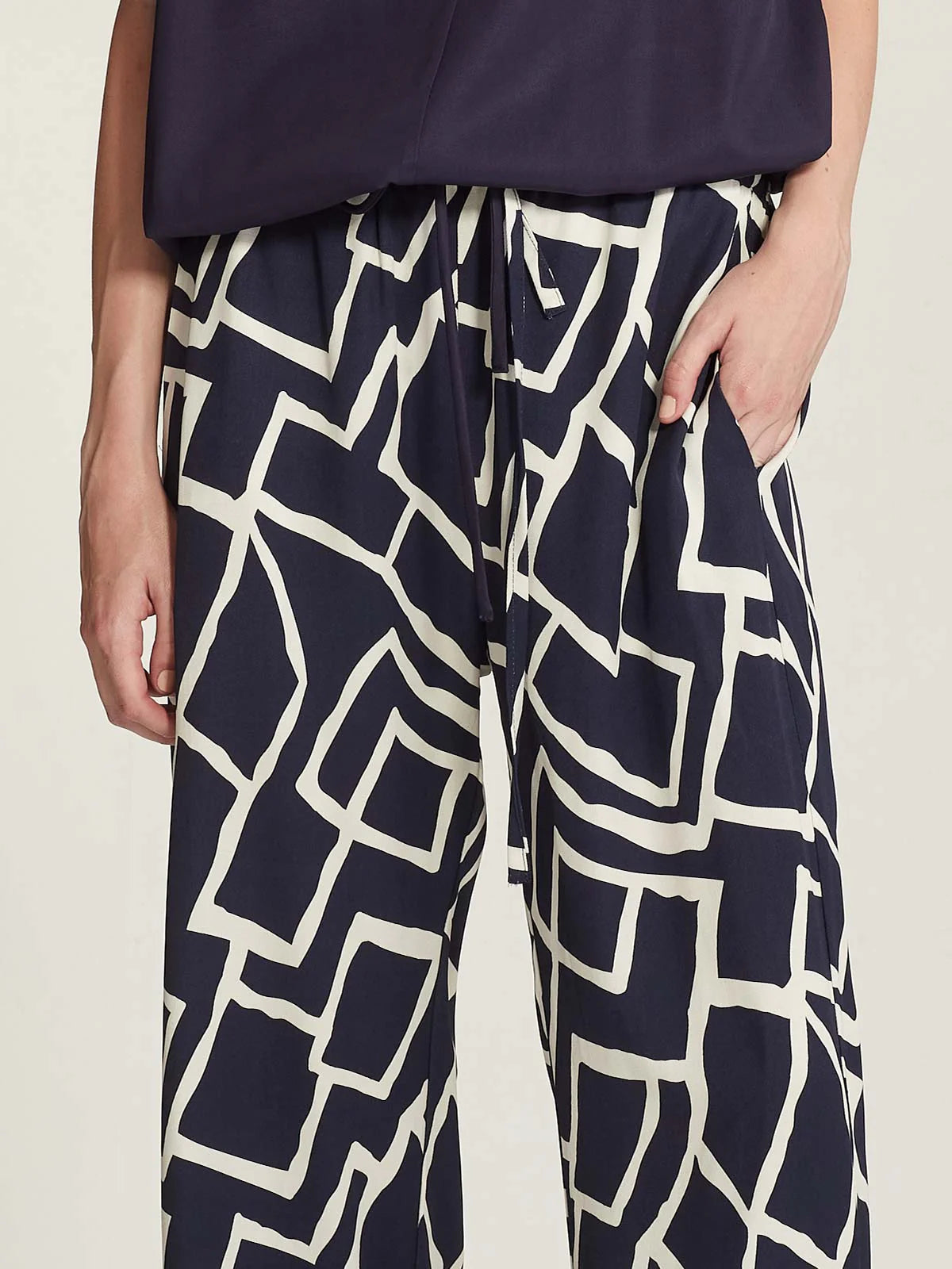 Bennett Print Pant - Navy Print