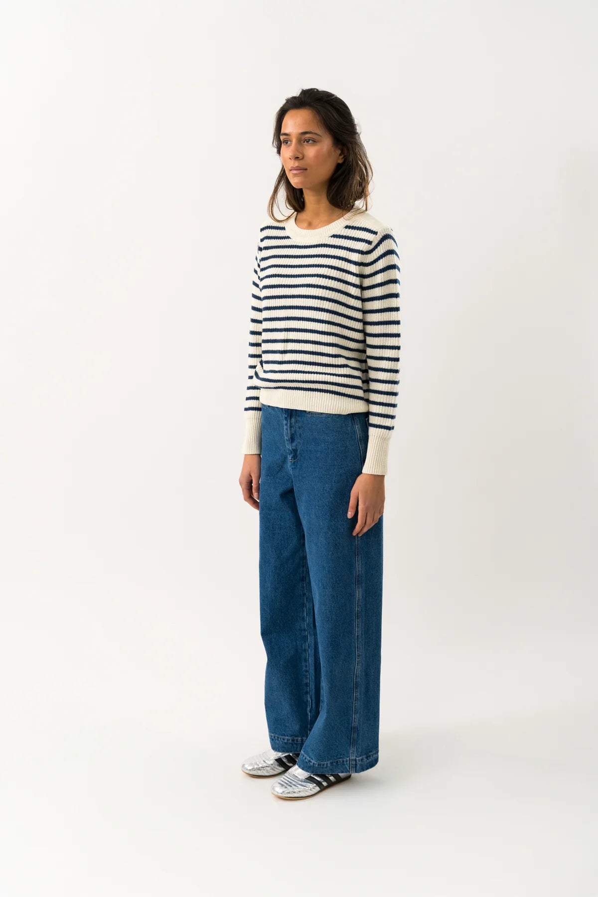 Dane Jumper - Dark Blue Stripe