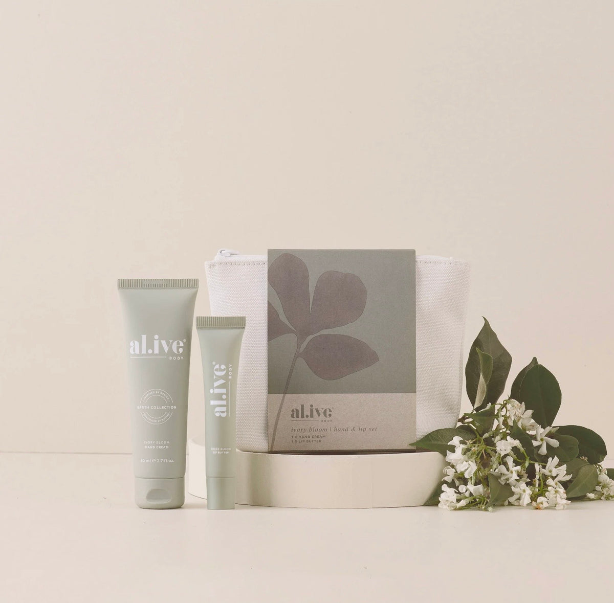 al.ive -  Ivory Bloom - Hand & Lip Set