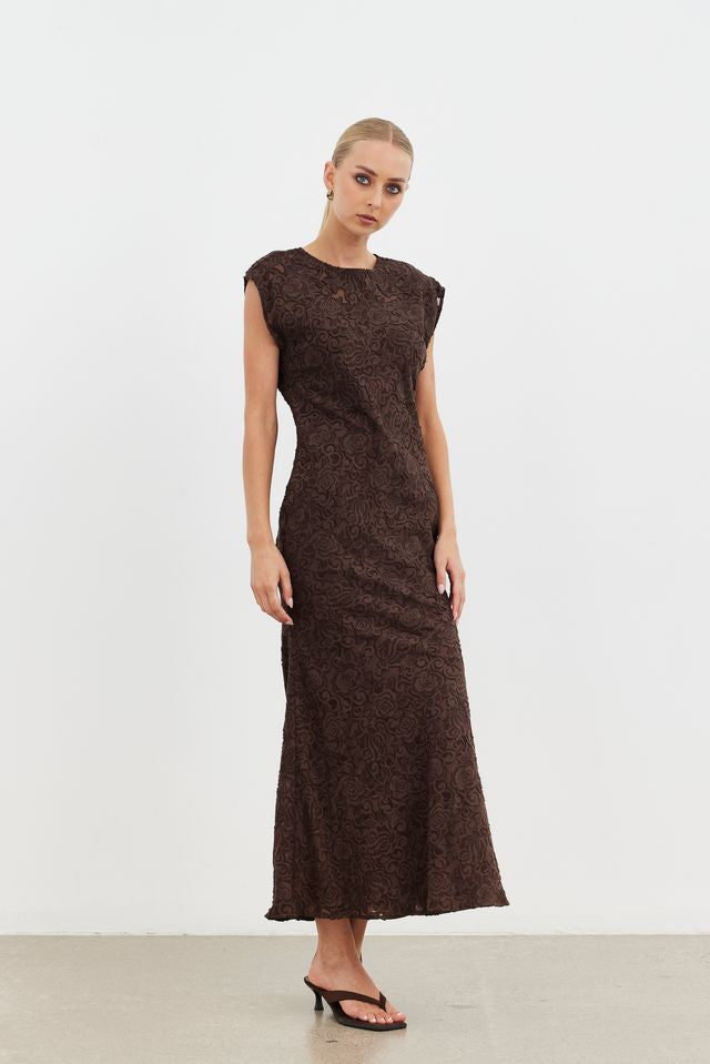 Amani Maxi Dress - Coffee Bean