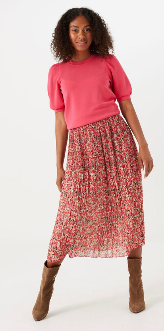 Lush Pink Print Skirt