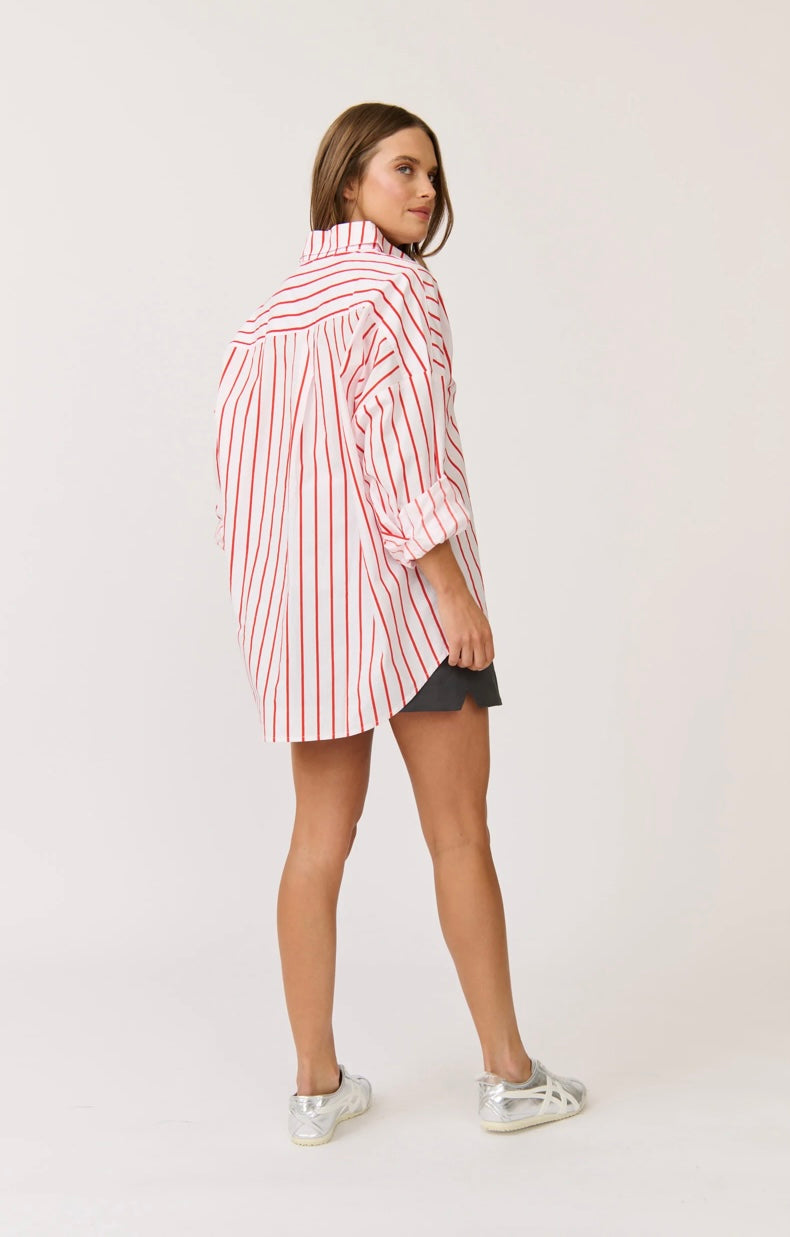 Tammy Shirt - Campari Stripe