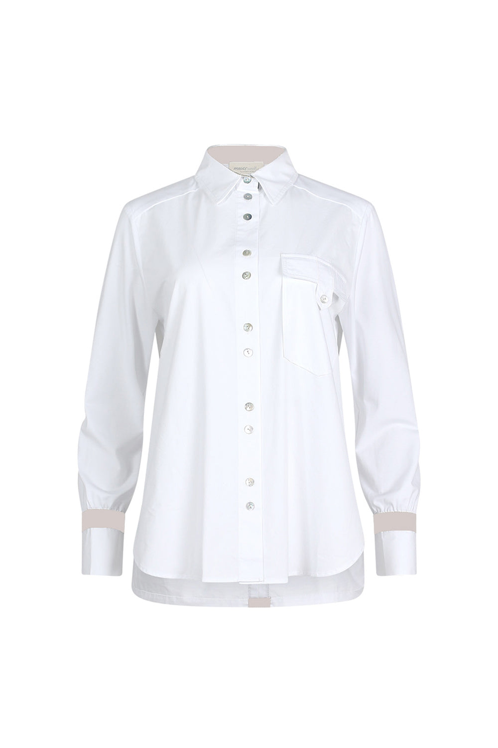 Mixed Media Shirt - White