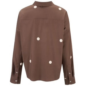 Alex Cropped Shirt - Chocolate Spot