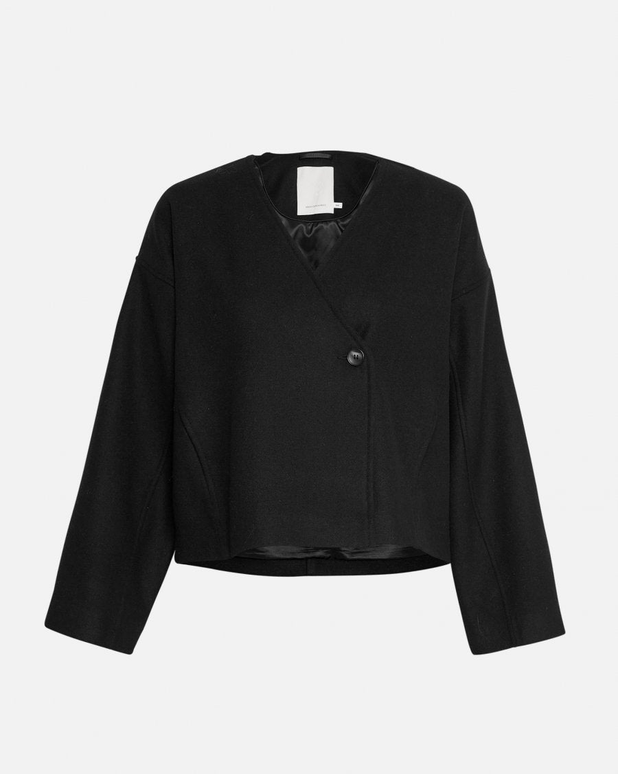 Syden Scarf Jacket - Black