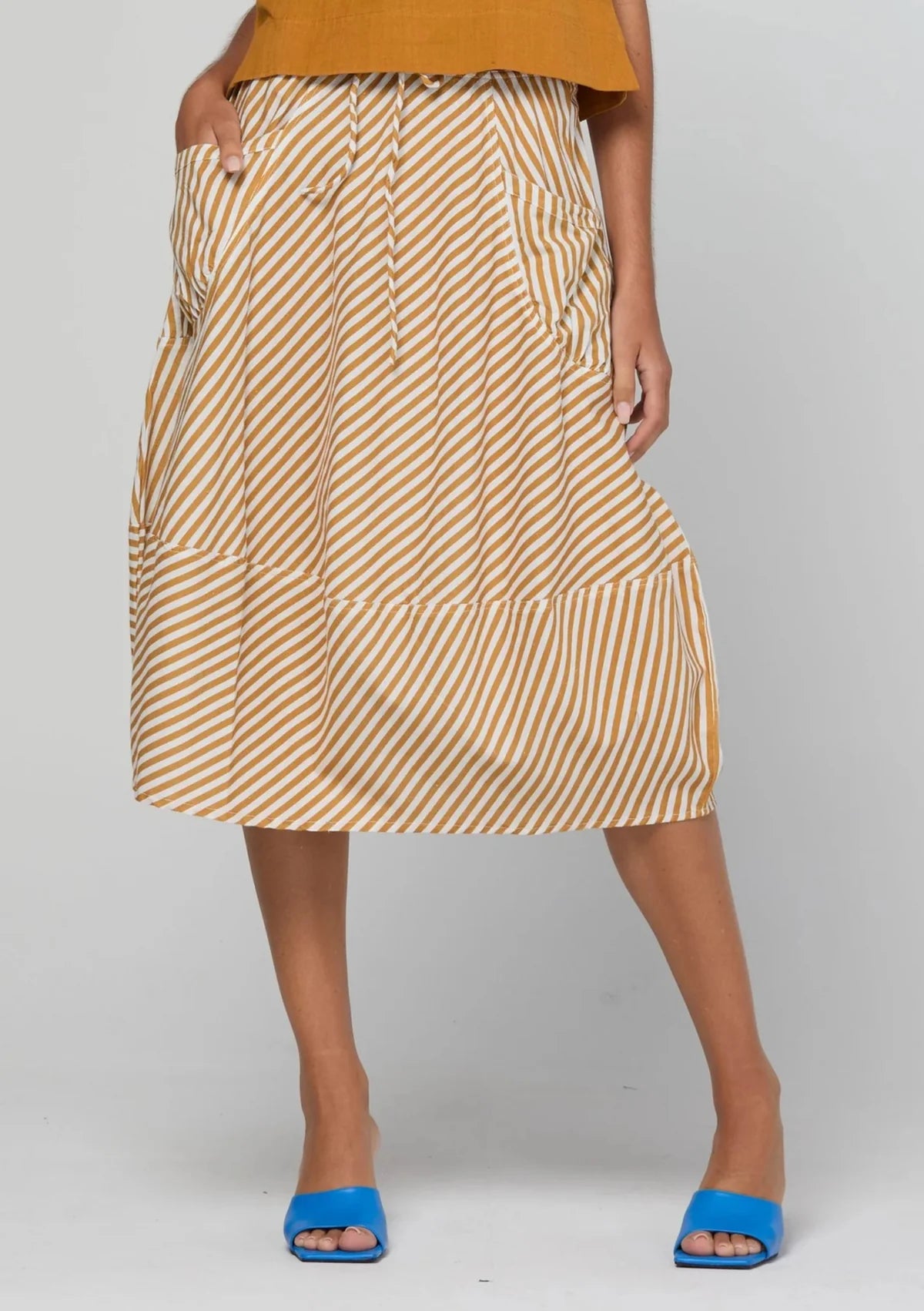 Guru Skirt - Mustard Stripe