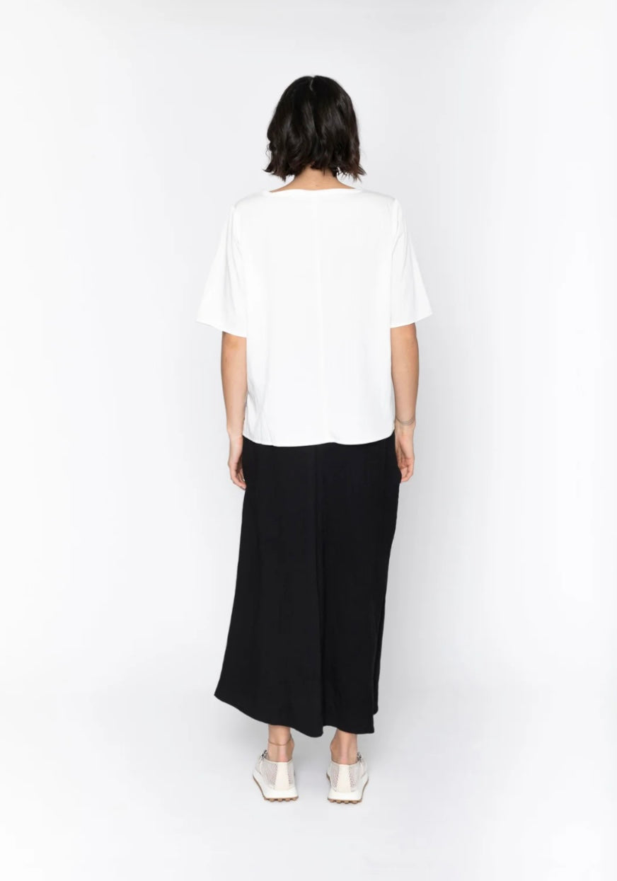 Dallas Top - White & Black Trim