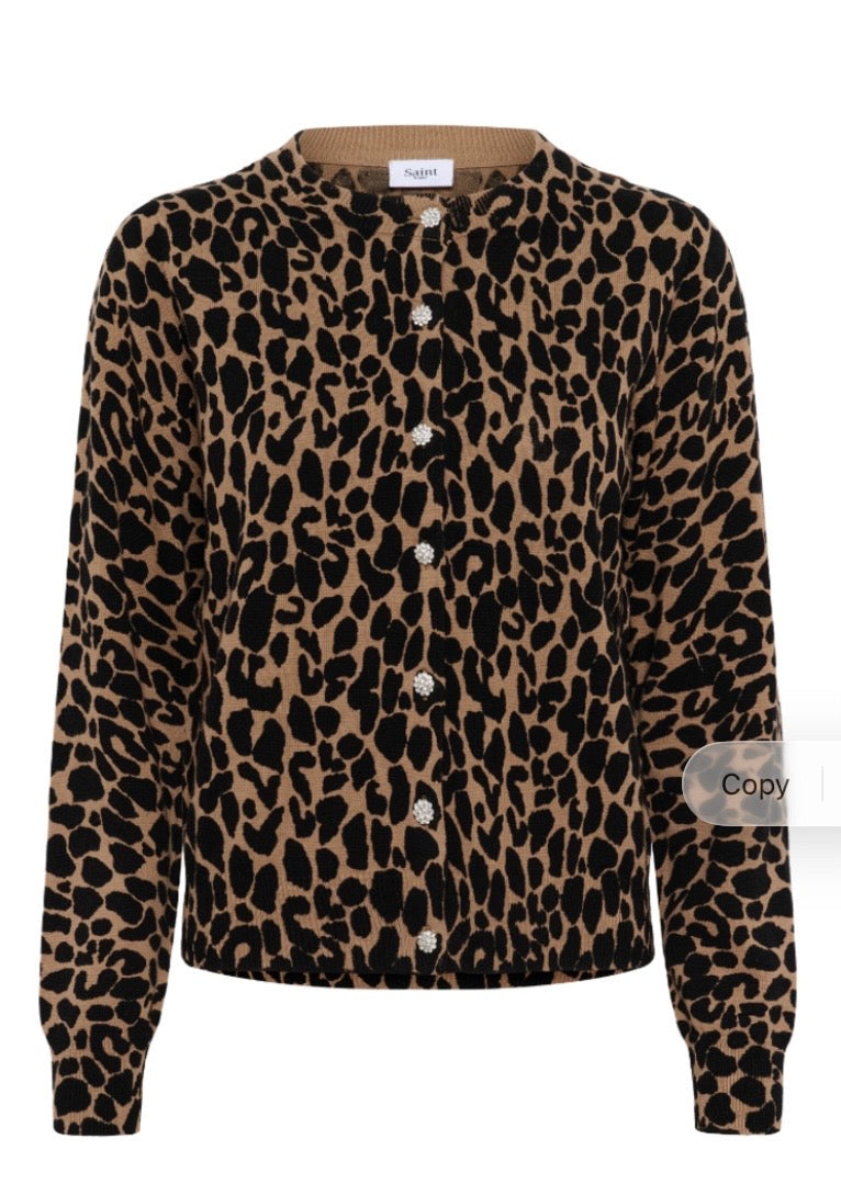 Paloma Cardigan - Tigers Eye Spotty Leopard