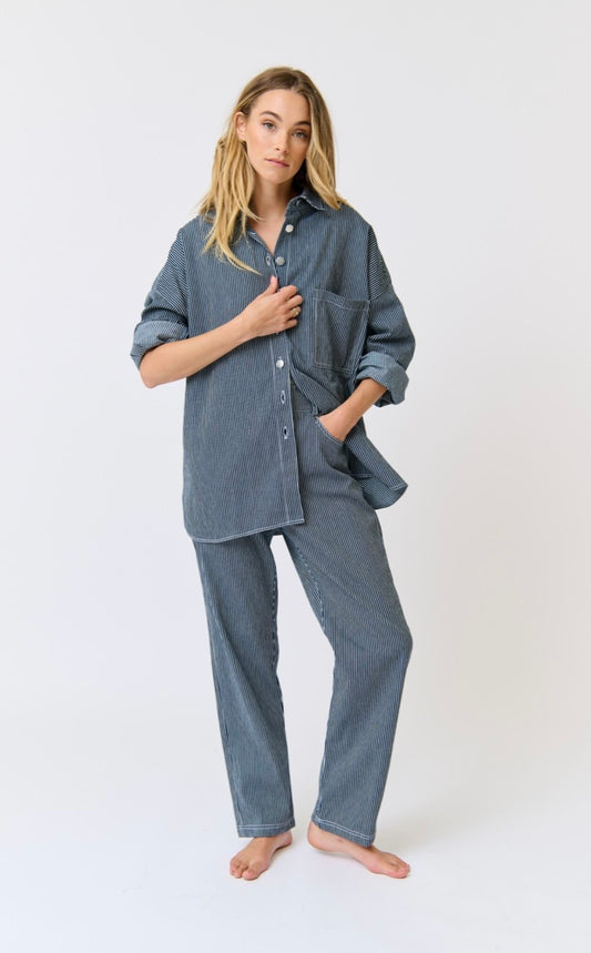 Tamika Shirt - Stripe Denim