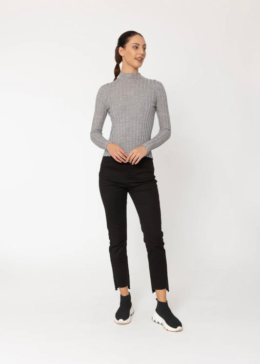 Derby Top - Grey Marle