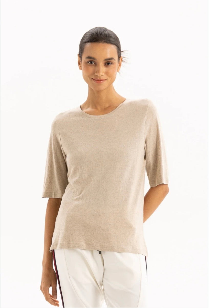 Linen Tee - Oatmeal