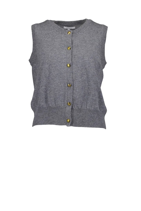 Ridge Vest - Gull Grey Cashmere